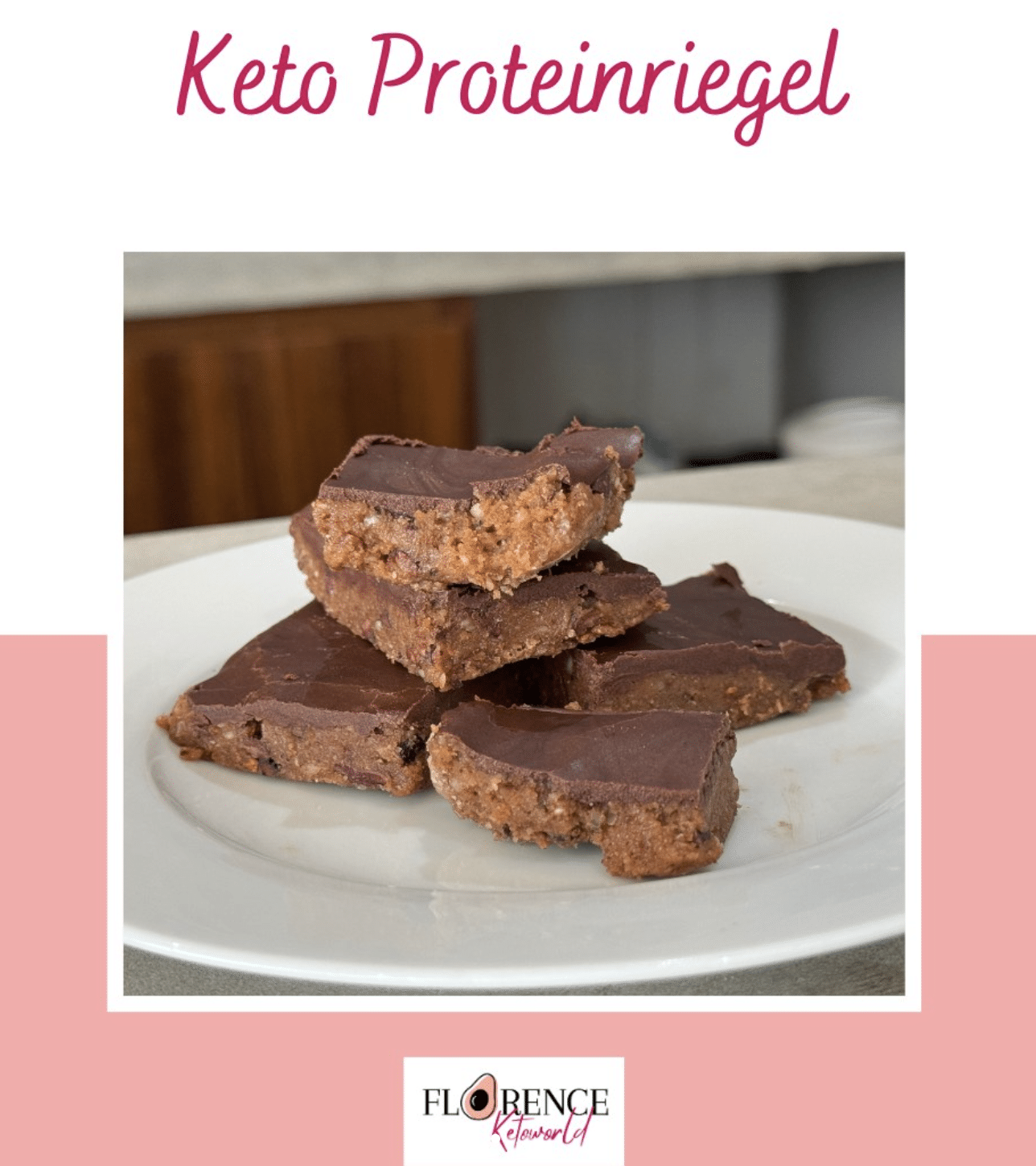 Ketogene Rezepte: Keto Proteinriegel. Dieser leckere Proteinriegel ist Keto, gesund und im Handumdrehen Selbstgemacht.