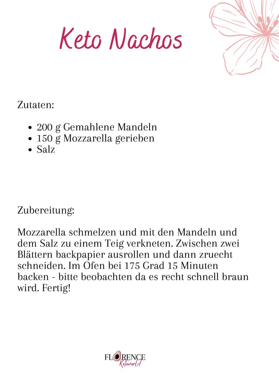 Knusprig, kross, Keto: Diese leckeren Nachos sind eine perfekte Keto Alternative zu herkömmlichen Nachos Chips. Keto, Low Carb und super lecker! Schmecken wie im Kino.